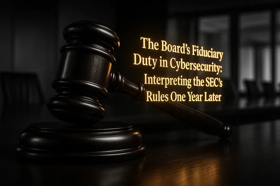 The Board's Fiduciary Duty in Cybersecurity: Interpreting the SEC's Rules One Year Later