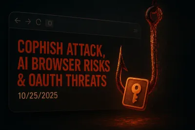 CoPhish Attack, AI Browser Risks & OAuth Threats – 10/25/2025