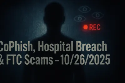 CoPhish, Hospital Breach & FTC Scams – 10/26/2025