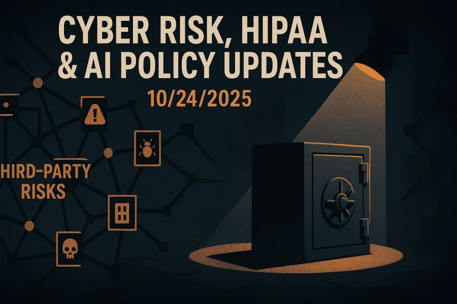 Cyber Risk, HIPAA & AI Policy Updates – 10/24/2025