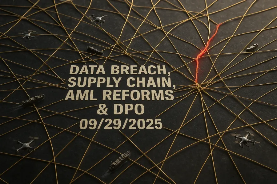 Data Breach, Supply Chain, AML Reforms & DPO – 09/29/2025