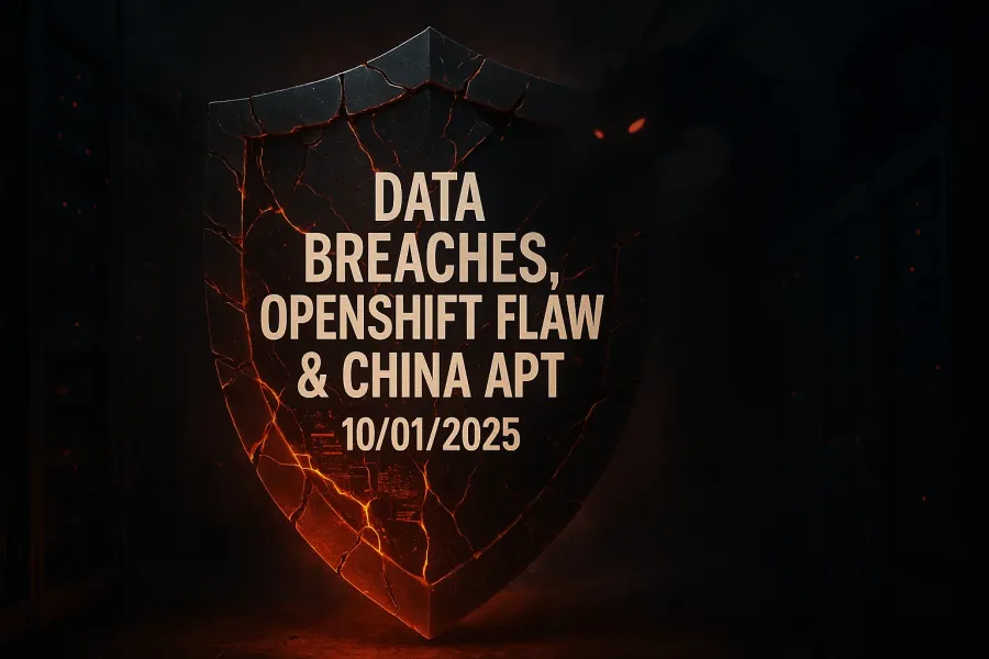 Data Breaches, OpenShift Flaw & China APT – 10/01/2025