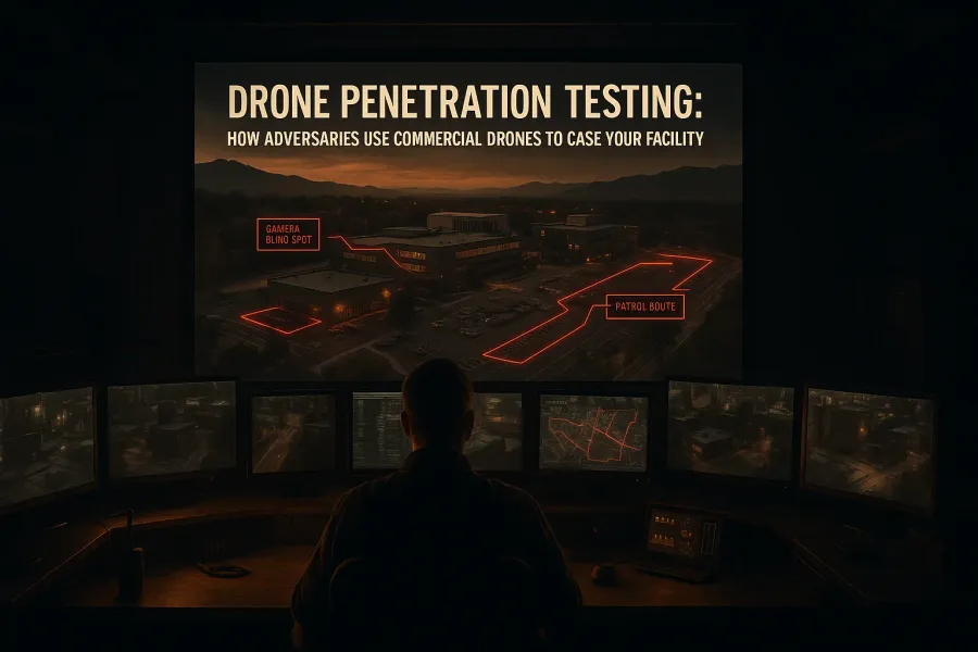 Drone Penetration Testing: How Adversaries Use Commercial Drones to Case Your Facility
