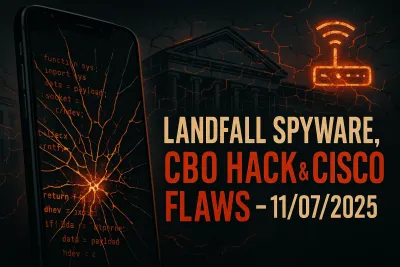 Landfall Spyware, CBO Hack & Cisco Flaws – 11/07/2025