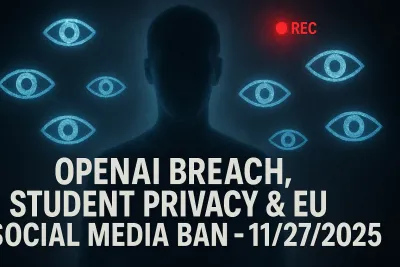 OpenAI Breach, Student Privacy & EU Social Media Ban – 11/27/2025