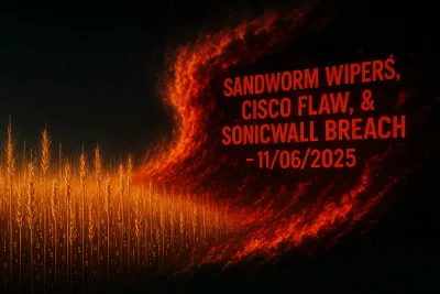 Sandworm Wipers, Cisco Flaw, & SonicWall Breach – 11/06/2025