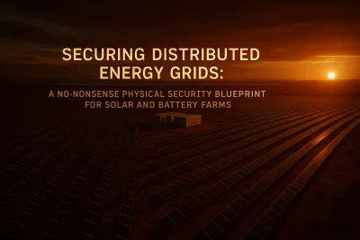 Securing Distributed Energy Grids: A No-Nonsense Physical Security Blueprint for Solar and Battery Farms