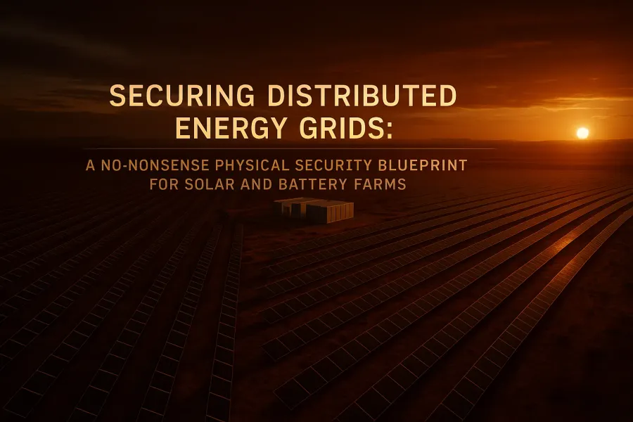 Securing Distributed Energy Grids: A No-Nonsense Physical Security Blueprint for Solar and Battery Farms