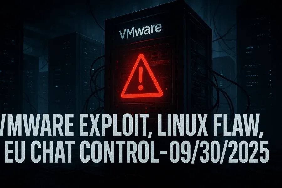 VMware Exploit, Linux Flaw, EU Chat Control – 09/30/2025