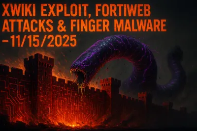 XWiki Exploit, FortiWeb Attacks & Finger Malware – 11/15/2025